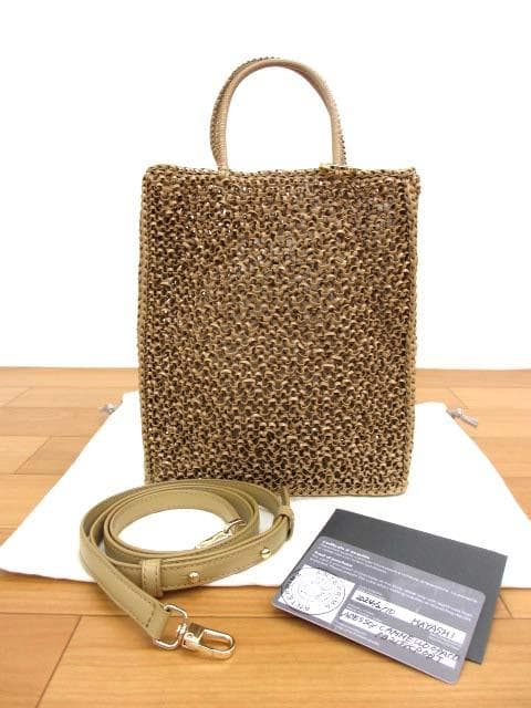 美品 アンテプリマ ADESSO アデッソ スモール ワイヤーバッグ