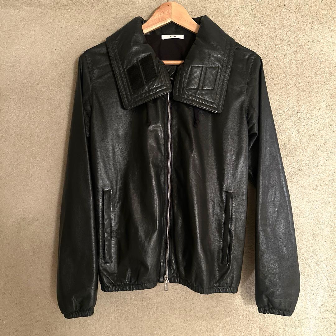 CELINE レザーフーディージャケット 36 フィービーファイロ Phoebe