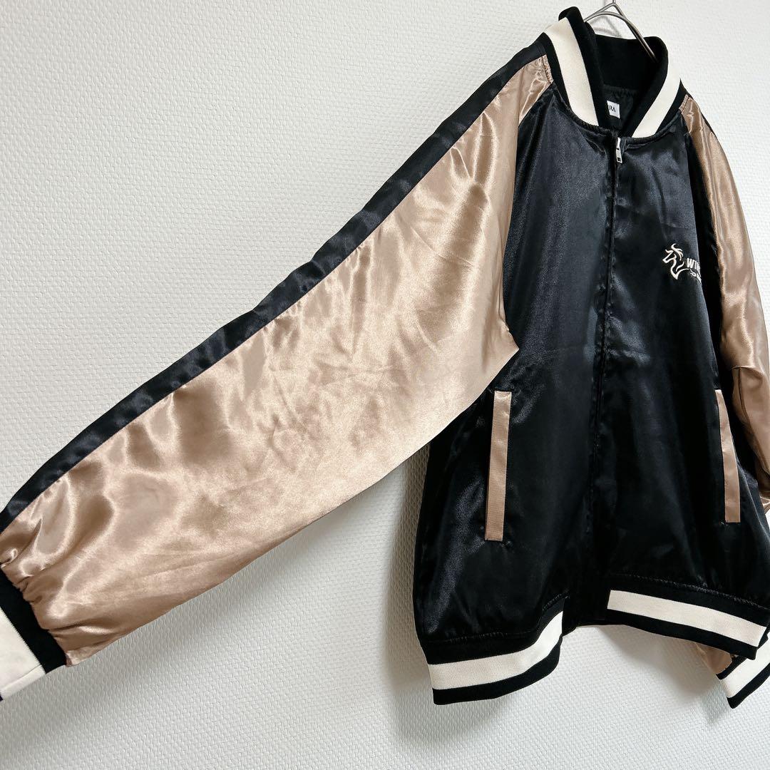 新品✨ JRA スカジャン L ブラック ゴールド 競馬 ウインズデー 競馬