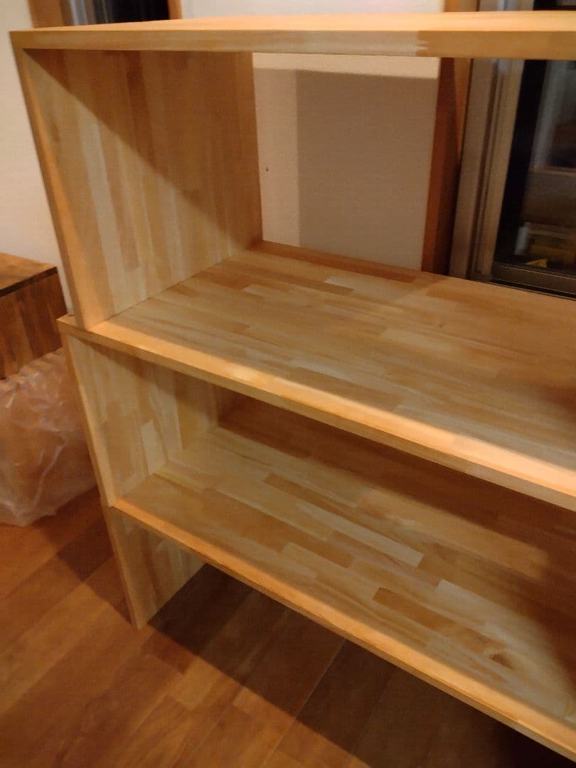 木製　ハンドメイド　オーダー　コの字　テーブル　サイドテーブルラック　カウンター