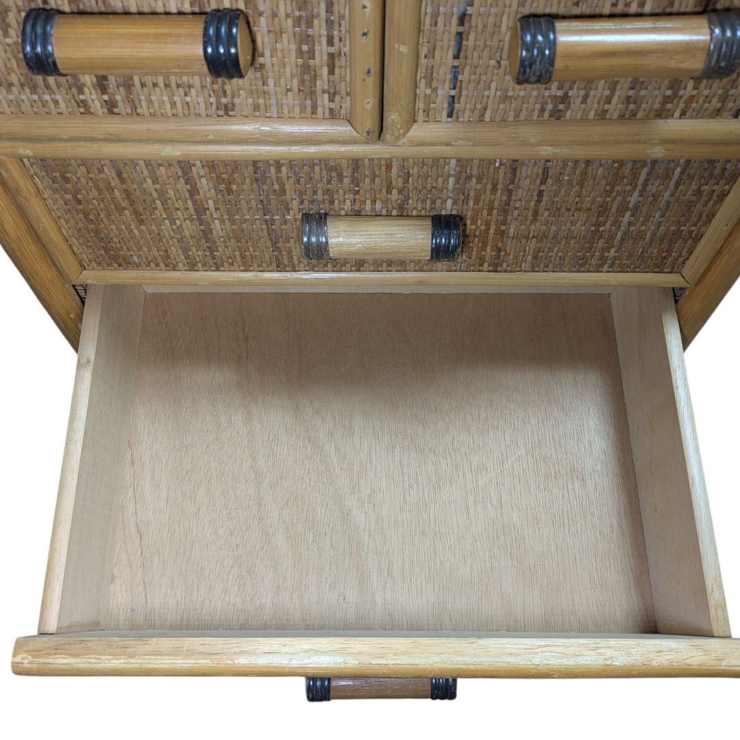 籐 ラタン 5段チェスト ヴィンテージ風
