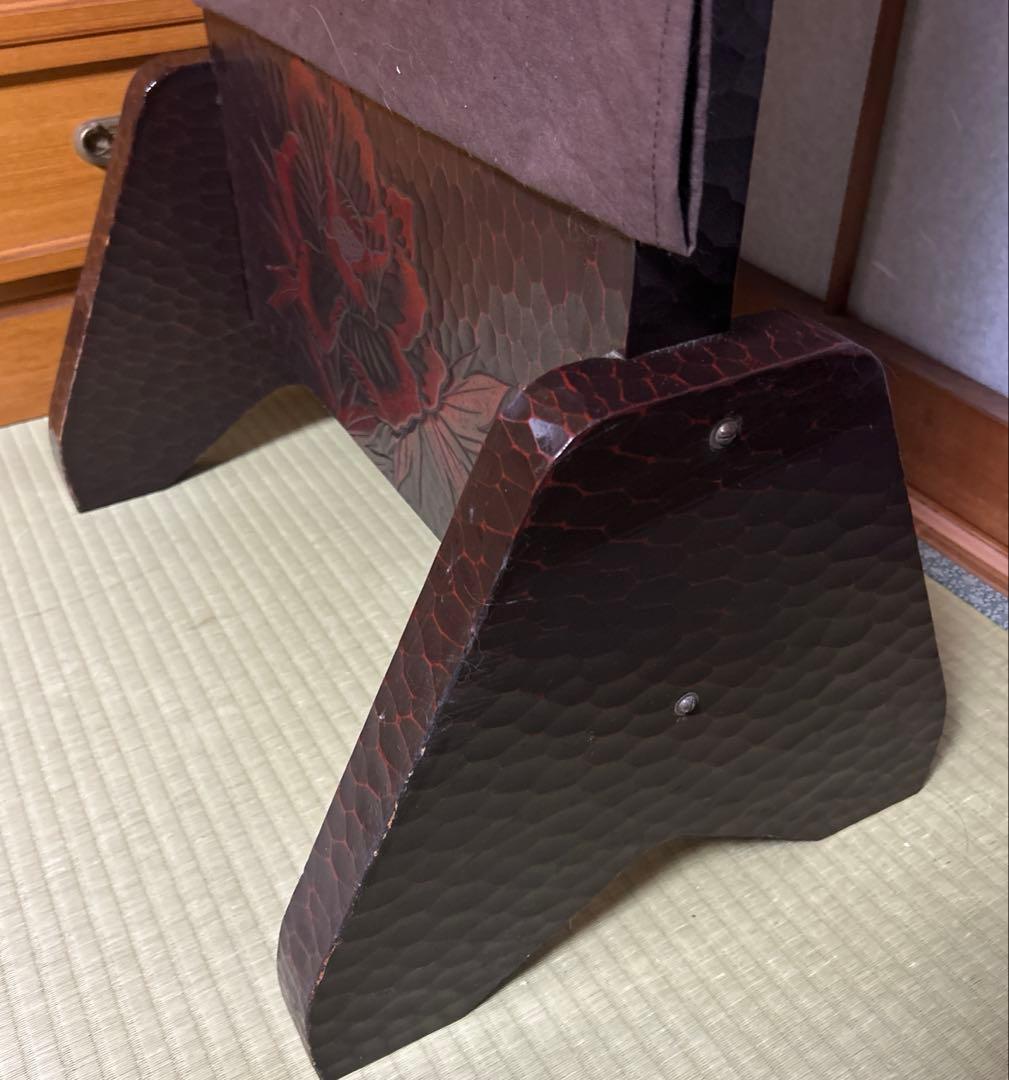 姿見　鎌倉彫デザイン　和風　豪華紋付ゆたんカバー付き