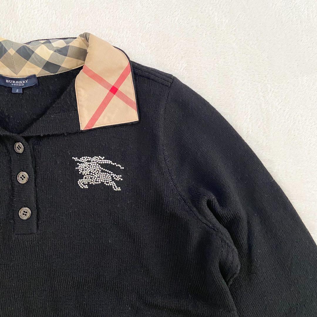 希少アルパカウール　メガチェック　シャツニット　Burberry London
