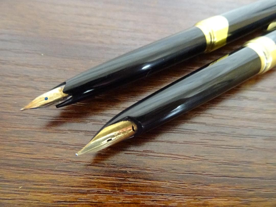 せ*お様 天001 万年筆 2本 セット ペン先 18K PILOT プラチナ