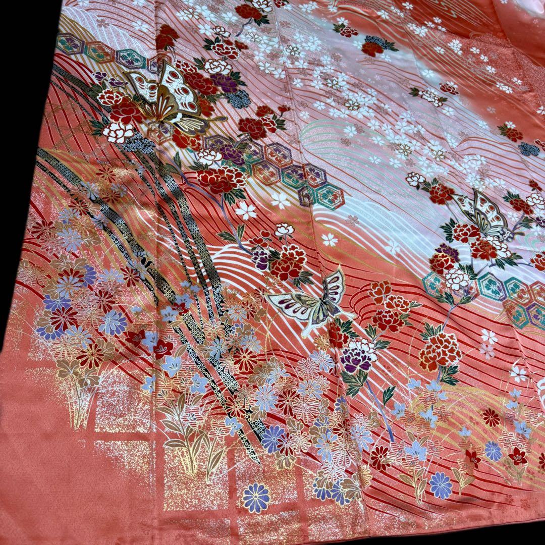 豪華　振袖5点セット　トールサイズ　古典柄　裄丈69cm　163〜173　成人式