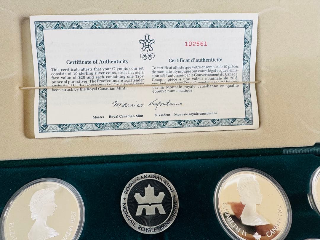 【希少】カナダカルガリーオリンピック　記念銀貨 1988年　10枚セット