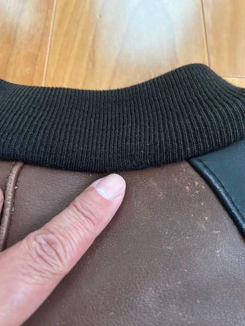 vanson TJ 42 ブラウン×ブラック レザージャケット チームジャケット