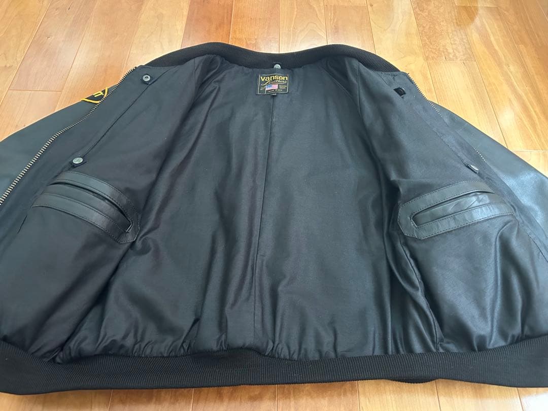 vanson TJ 42 ブラウン×ブラック レザージャケット チームジャケット