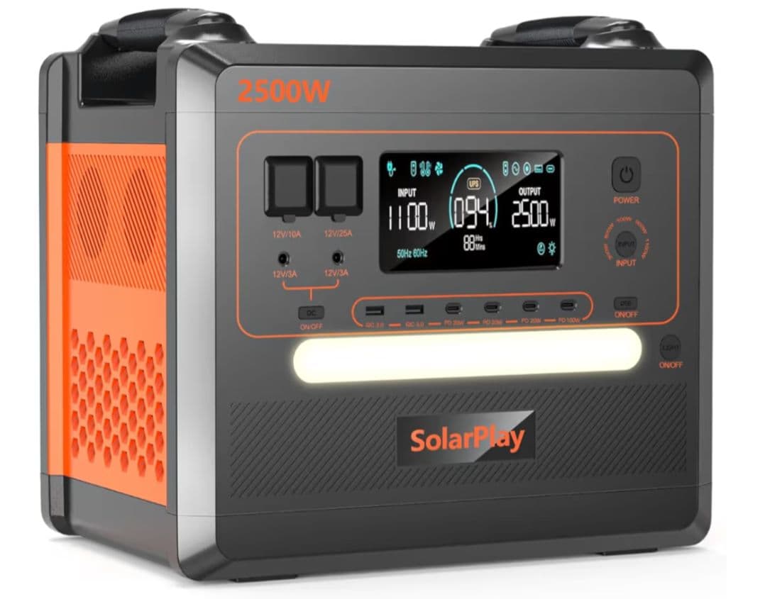 SolarPlay ポータブル電源 大容量 2500W 長寿命15年 新品未開封