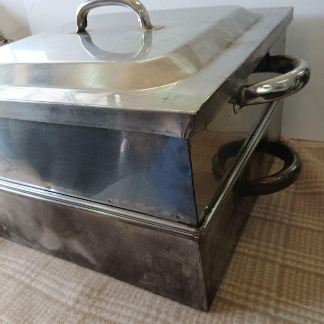 業務用 角蒸し器 1段 蓋/水槽付 ステンレス製 蒸篭 せいろ スチーマー 角型