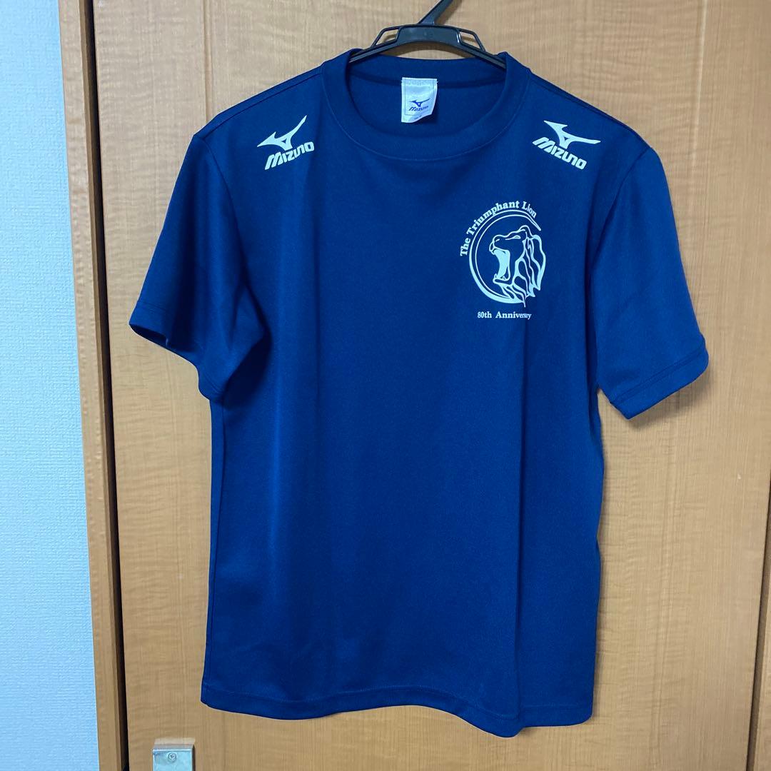 日本体育大学Mizuno ネイビー シャツ 記念ロゴ