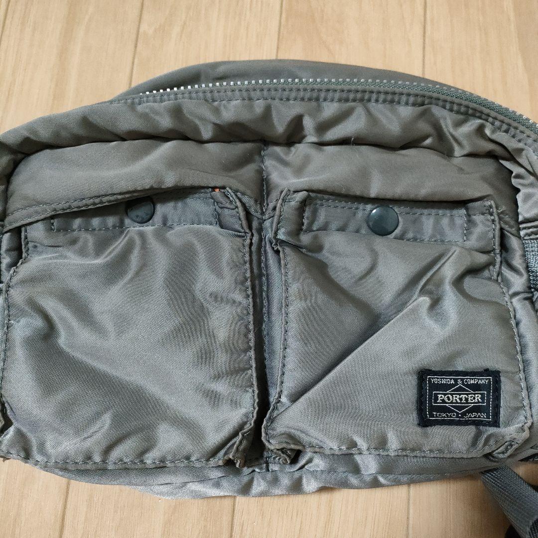 ★美品★PORTER タンカー　ボディバッグ ウエストポーチ　シルバーグレー
