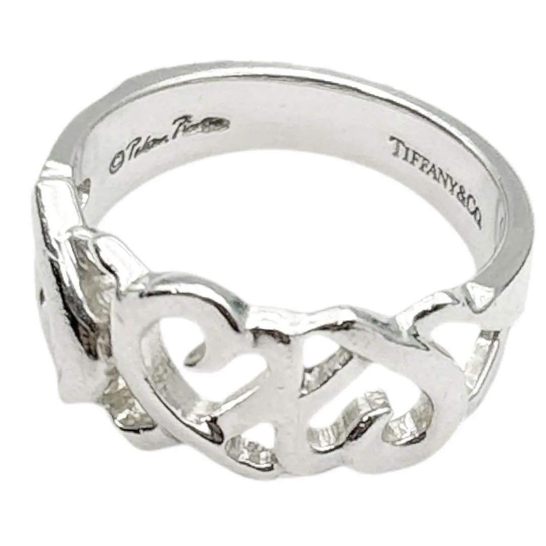 美品◎ ティファニー パロマピカソ トリプルラビングハート リング 指輪 約9号