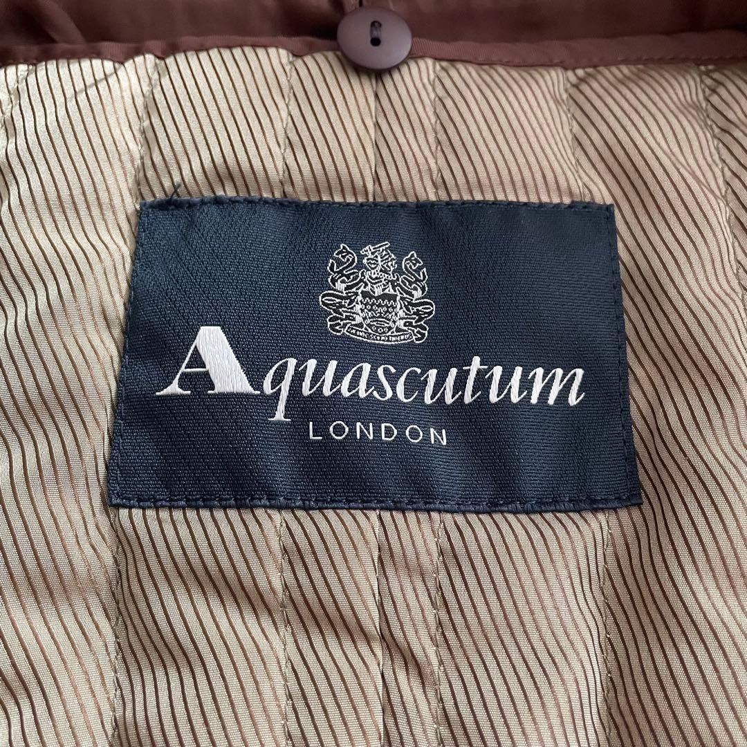 Aquascutum スエードジャケット 本革 羊革 ライナー脱着可 ブラウン