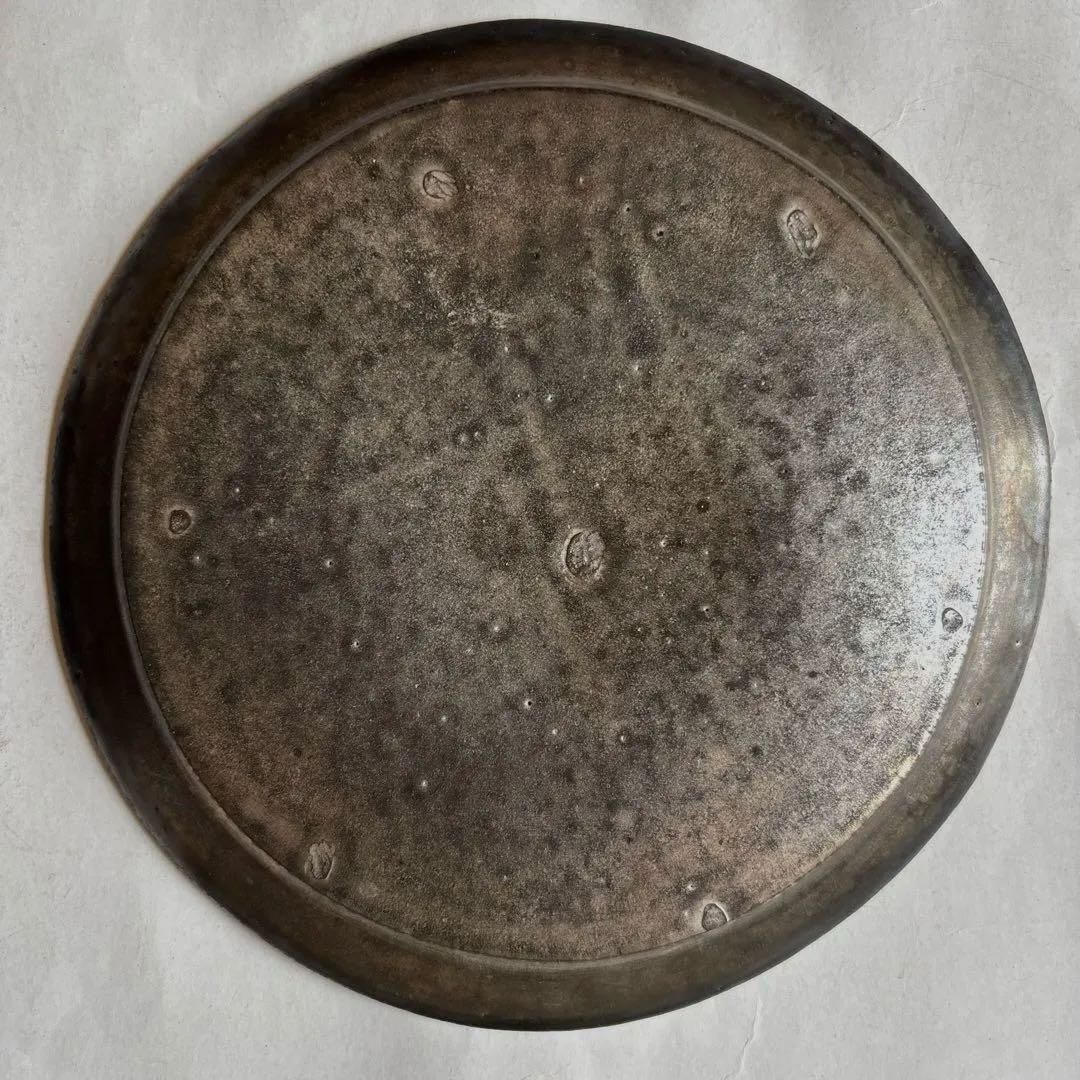 安藤雅信　ピューター　銀彩　皿