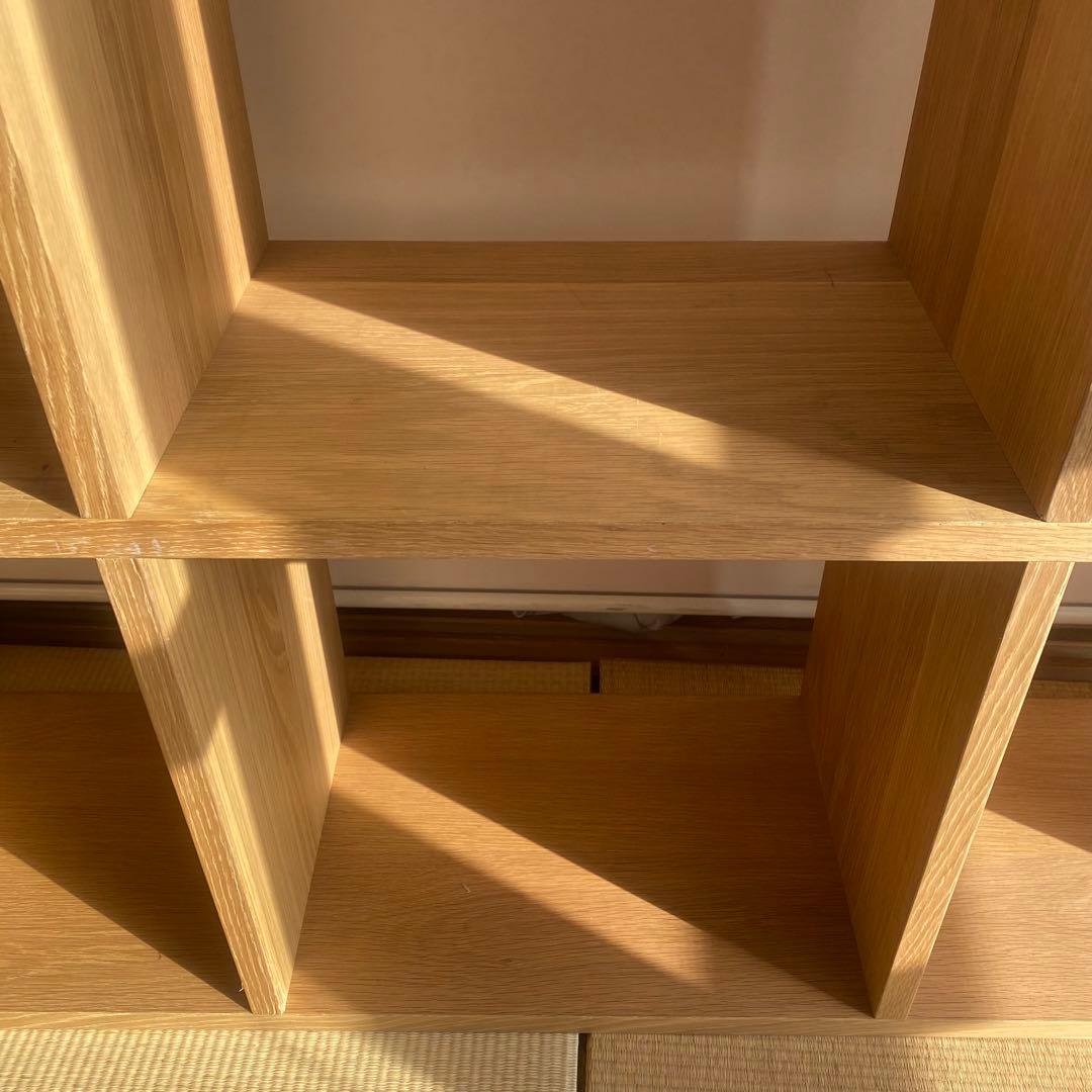 値下げ不可　無印良品　スタッキングシェルフ　３段×２列　オーク材