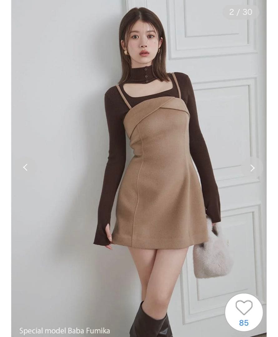 SNIDEL ベアミニワンピース CML 0