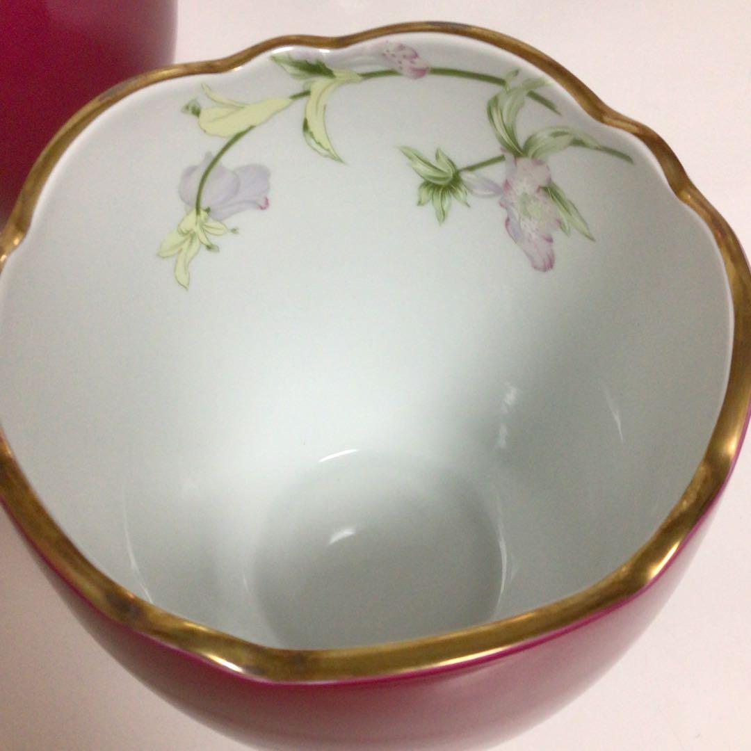 君島一郎×深川製磁 希少コレクション 赤い花瓶2個セット KIMIJIMA