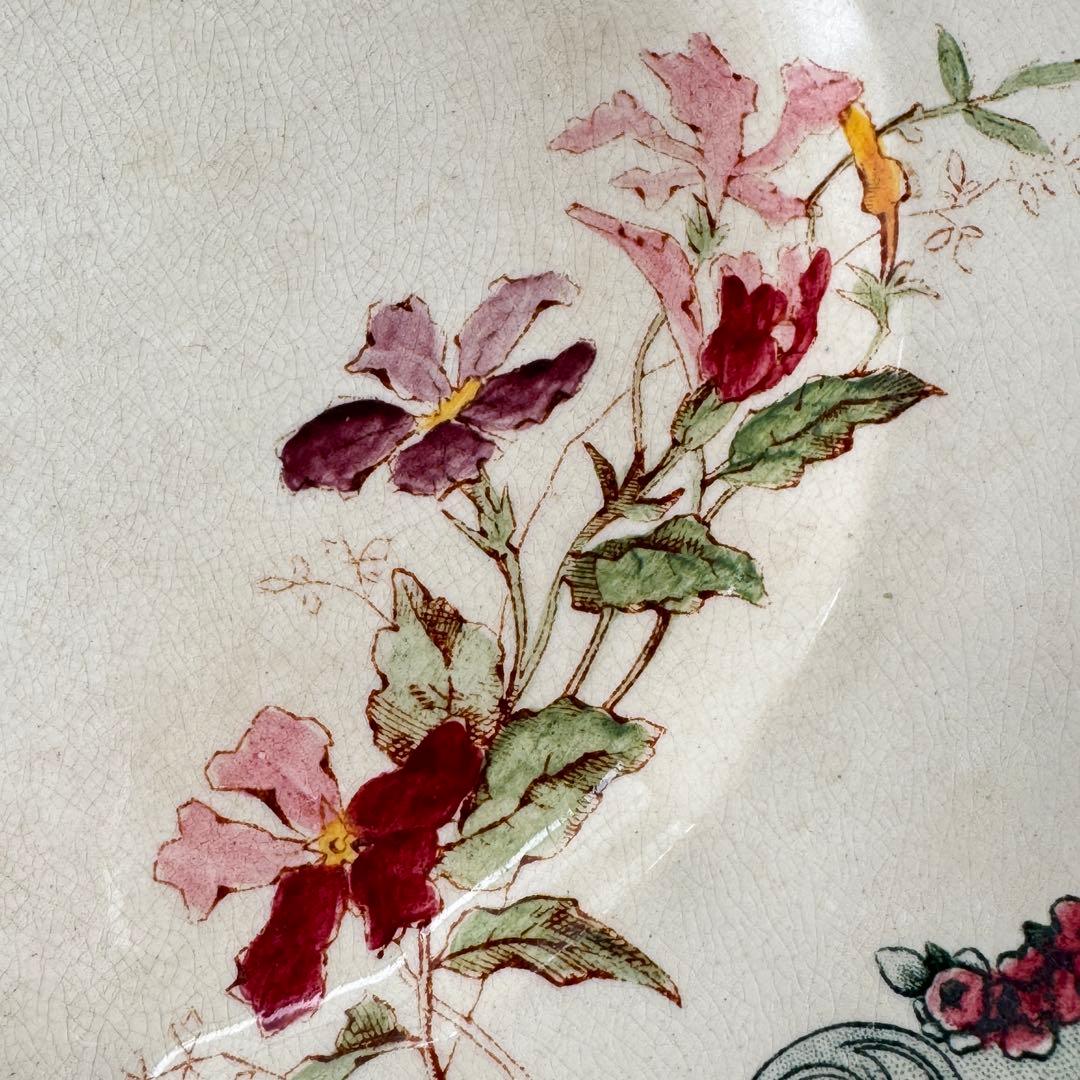 希少　フランスアンティーク　Choisy ショワジー　多色　デザート皿