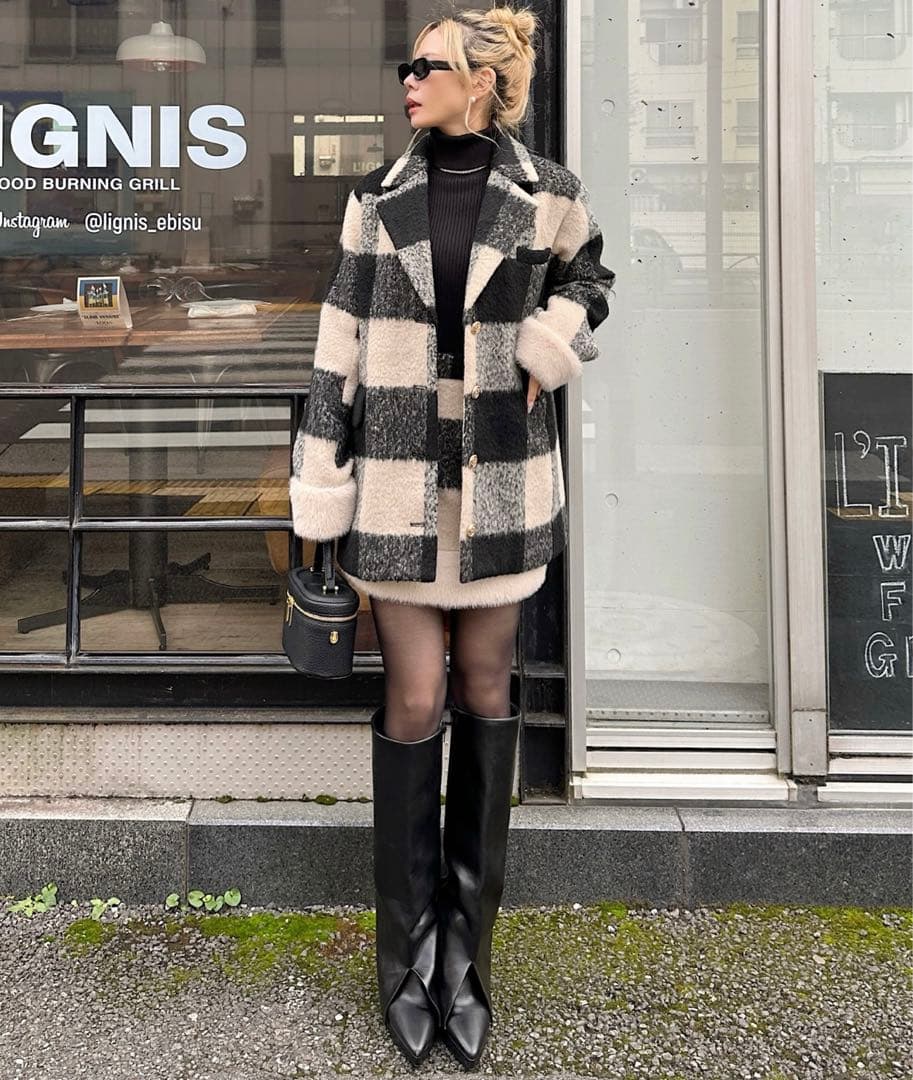 ロイヤルパーティー ファー付テーラージャケットコート