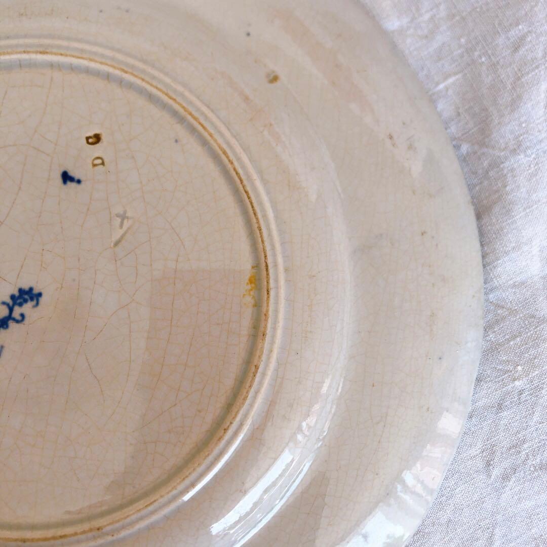 ヴィエイヤールボルドー　ルイ15 青　ディナープレート フランスアンティーク食器