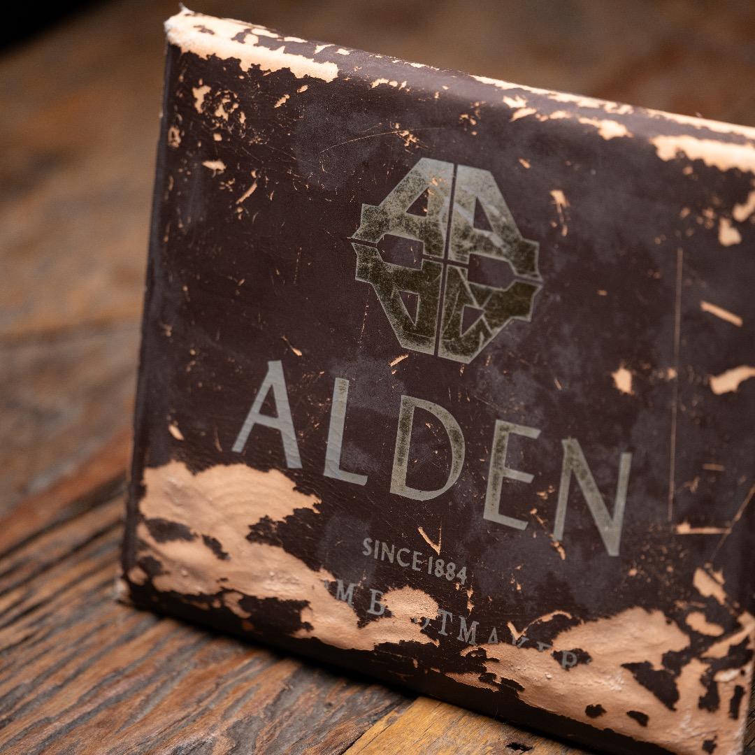 米国購入 Alden オールデン 非売品レザープレート ビンテージ アンティーク