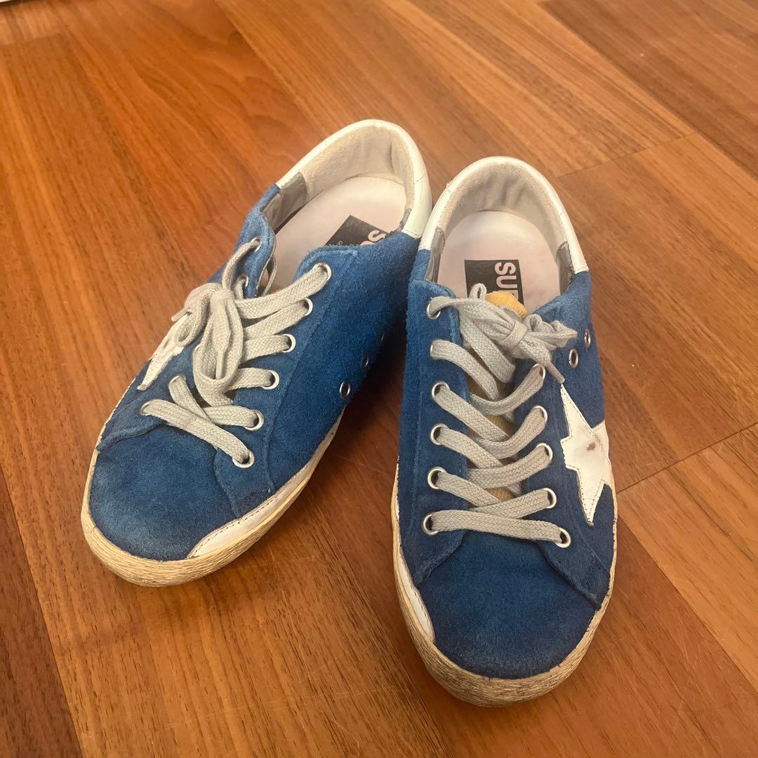 ジ*ン様 【期間限定】GOLDEN  スニーカーブルー本革