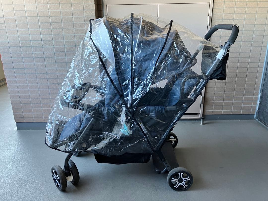 KATOJI ベビーカー 二人でゴー（ネイビー）