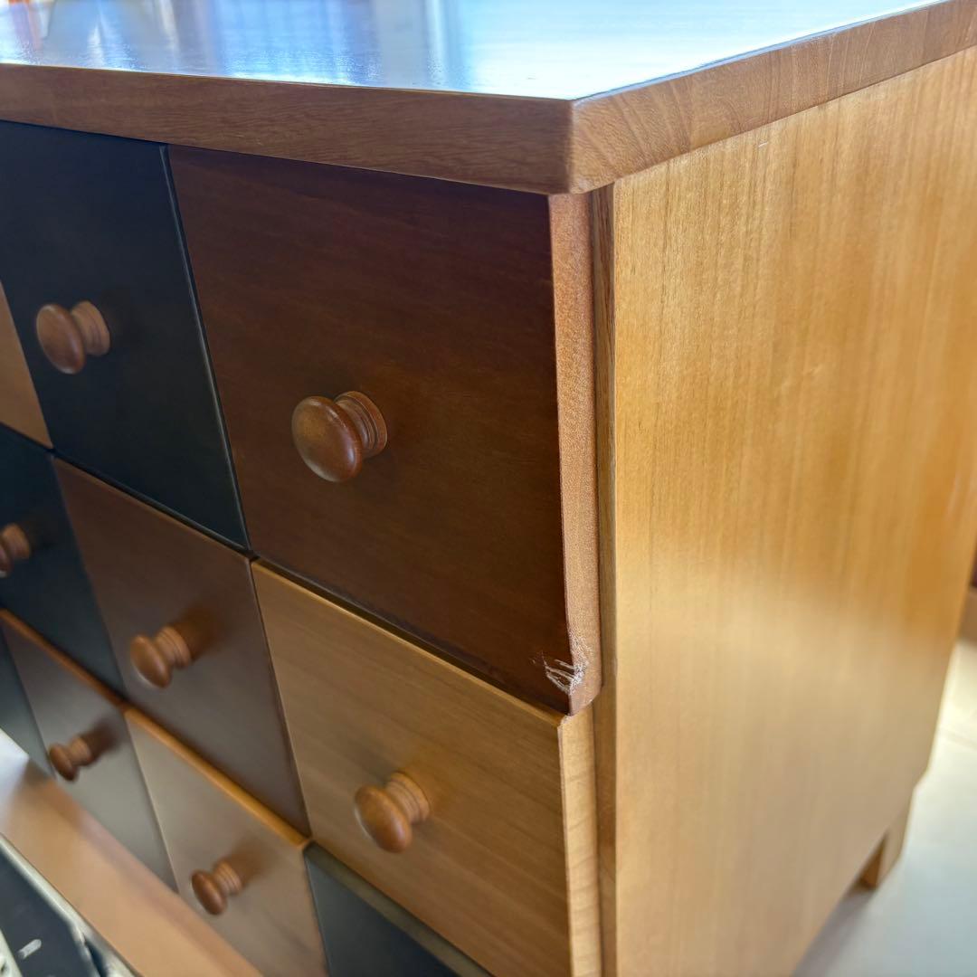 訳あり品【122】ナチュラルウッド多引き出し収納チェストインテリア木製タンス桐材