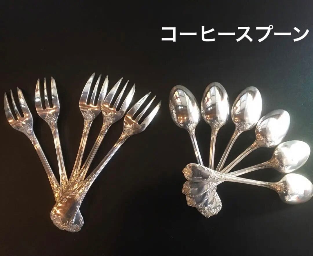 3本クリストフル⭐️マルリーケーキフォーク