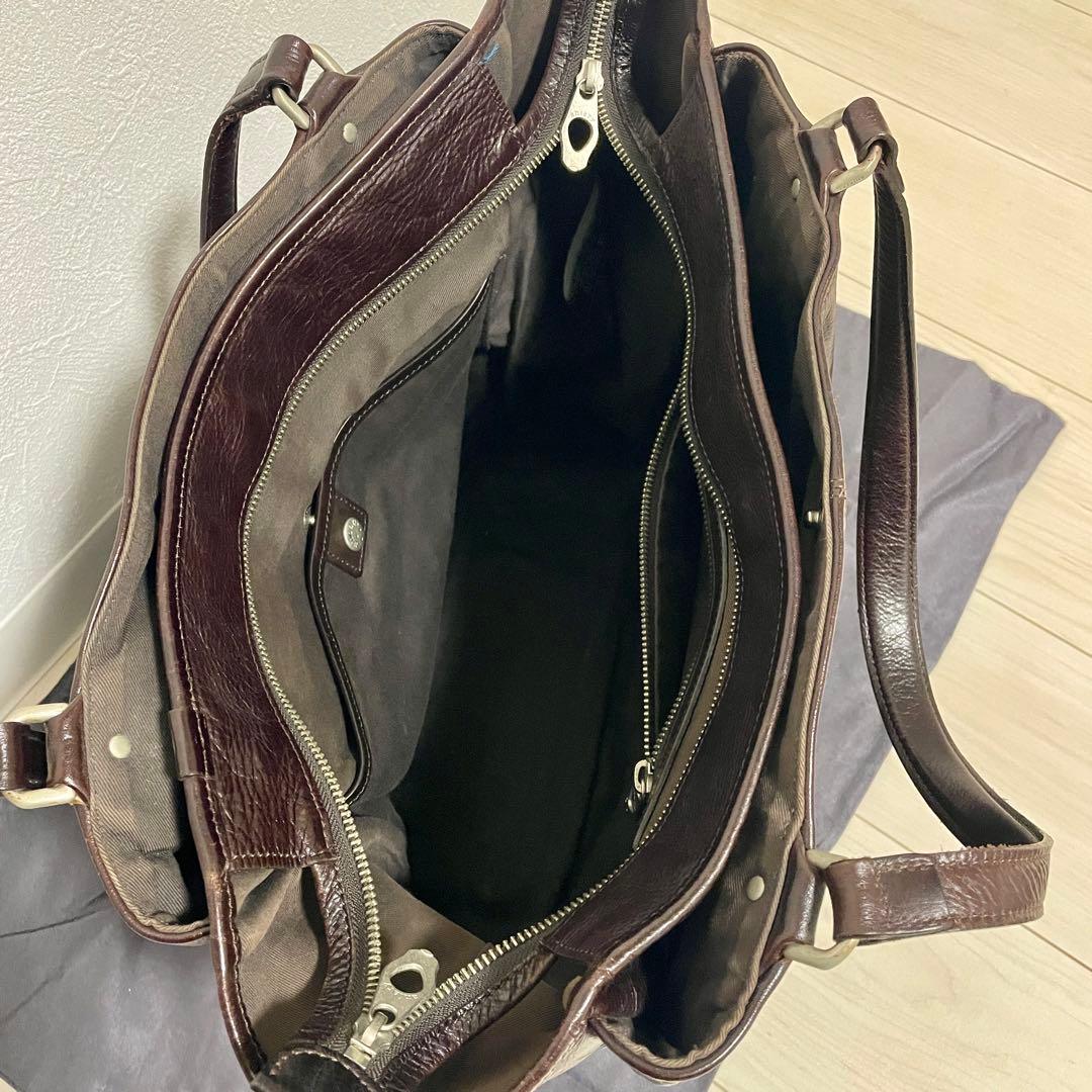 【おかか*無言取引】アニアリ　トートバッグ　ブラウン　オールレザー