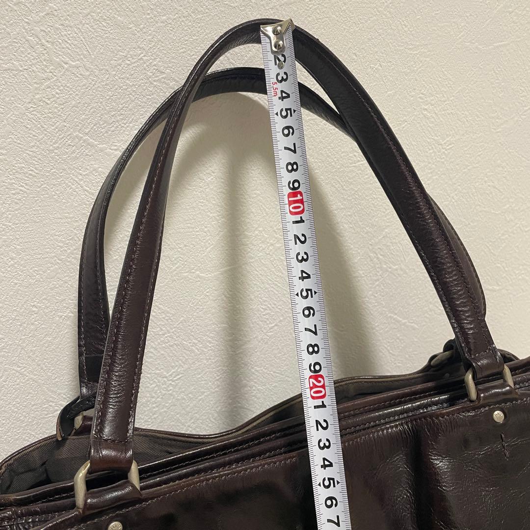 【おかか*無言取引】アニアリ　トートバッグ　ブラウン　オールレザー