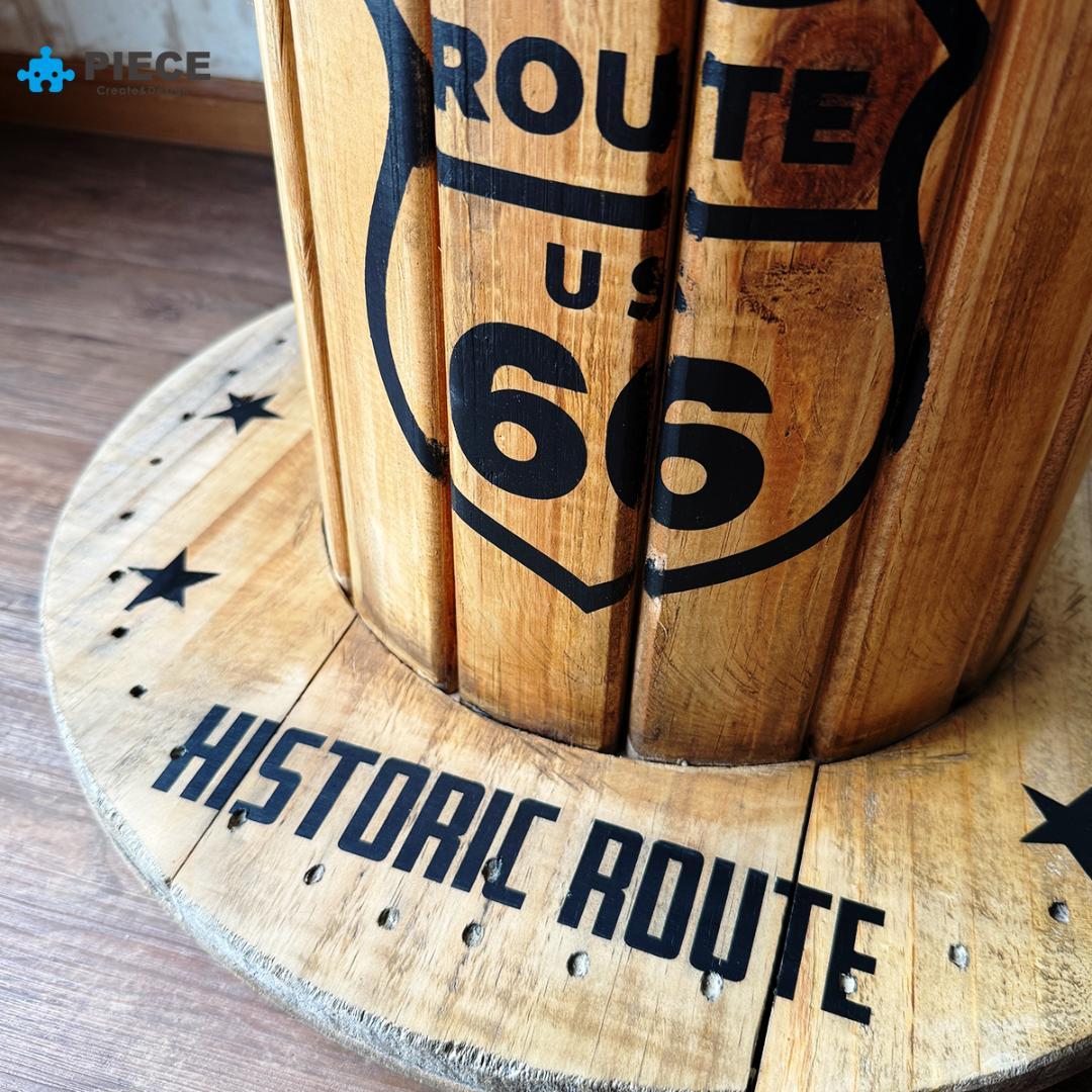 ケーブルドラム 電線ドラム テーブル アメリカン インテリア ガレージ 星条旗③