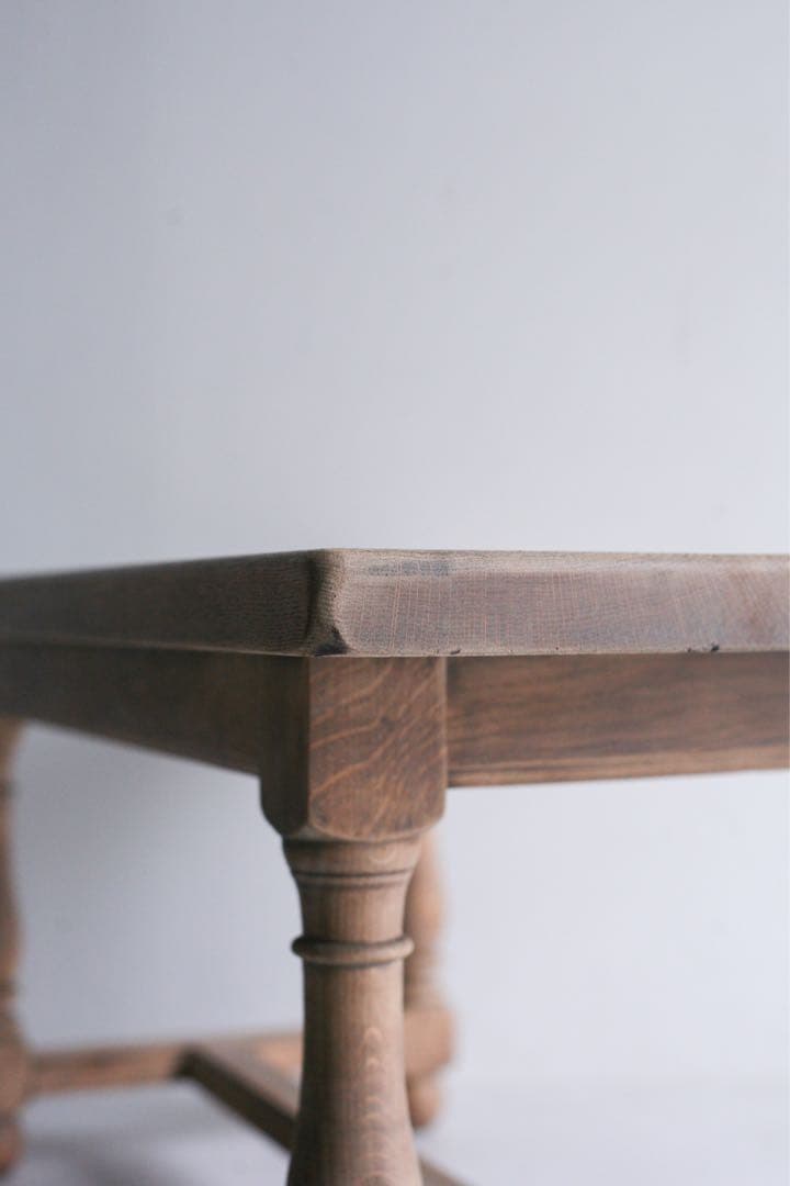 フランス　ローテーブル　サイドテーブル　ブロカント　オーク材　無垢材　古家具