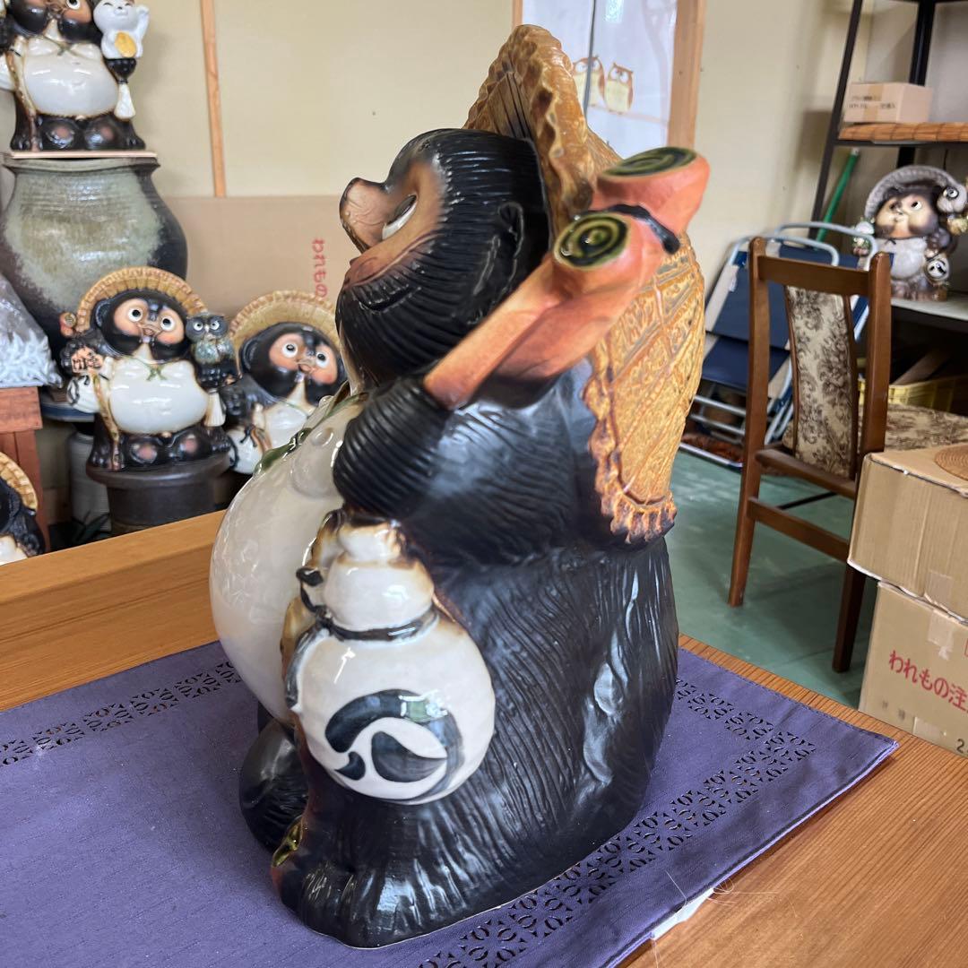 チョー縁起物❗信楽焼開運狸 高さ36cm