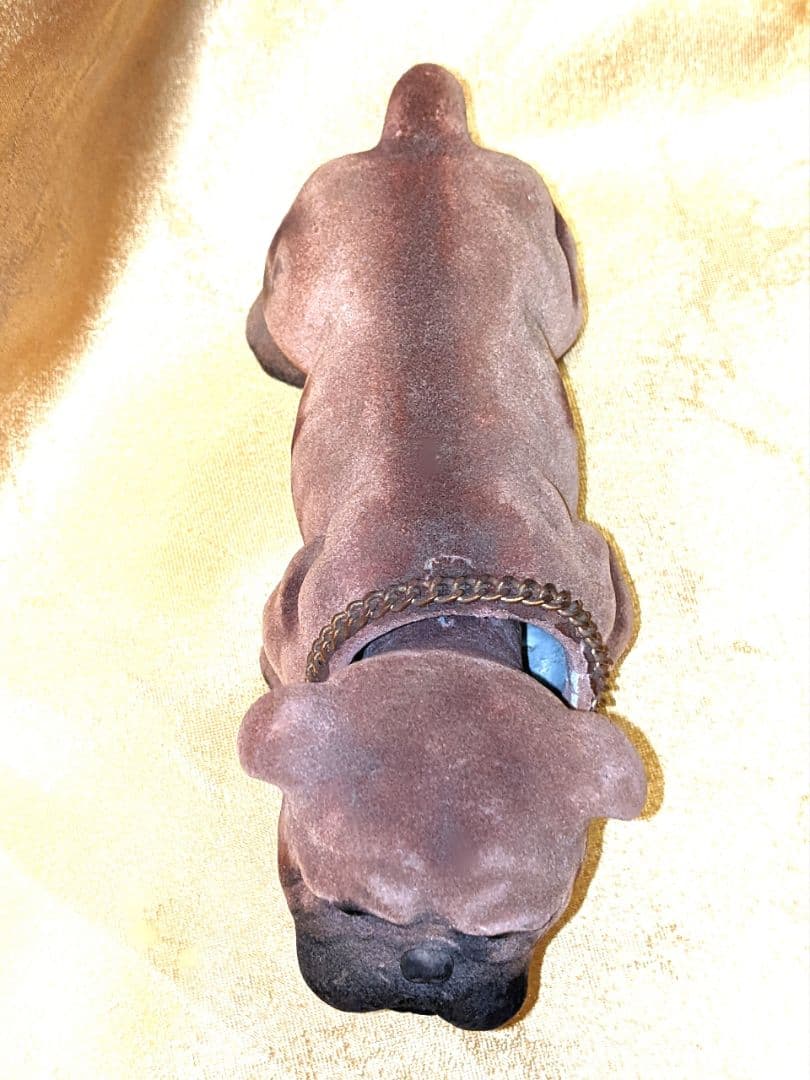 リアル ブルドッグ 首振り 置物 ビンテージ 昭和レトロ ぬいぐるみ 人形 犬