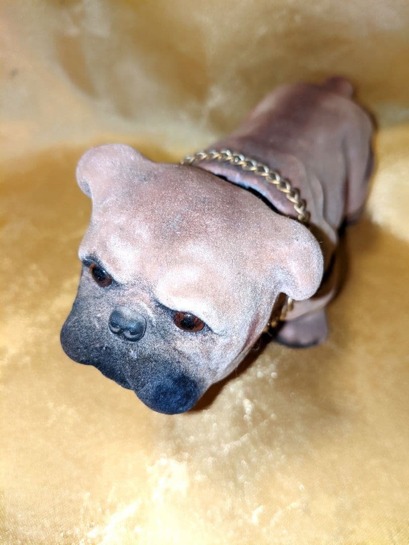 リアル ブルドッグ 首振り 置物 ビンテージ 昭和レトロ ぬいぐるみ 人形 犬