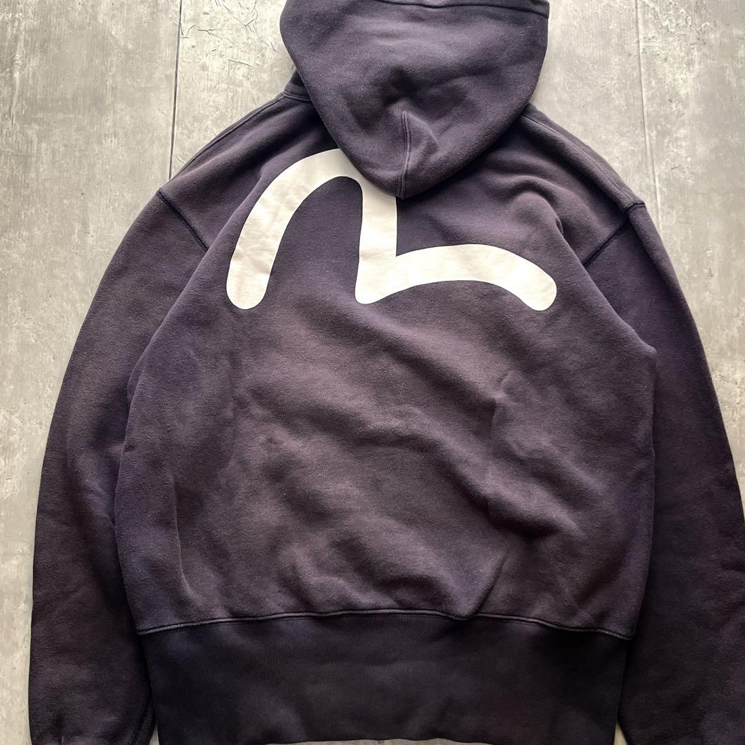 XLサイズ42　EVISU　特大バックカモメ パーカー　エヴィス　ヴィンテージ