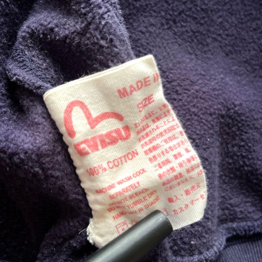 XLサイズ42　EVISU　特大バックカモメ パーカー　エヴィス　ヴィンテージ