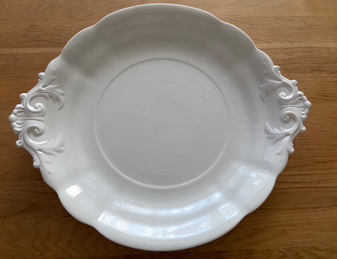 フランスアンティーク　大皿　レリーフ　ケーキプレート　Villeroy&Boch