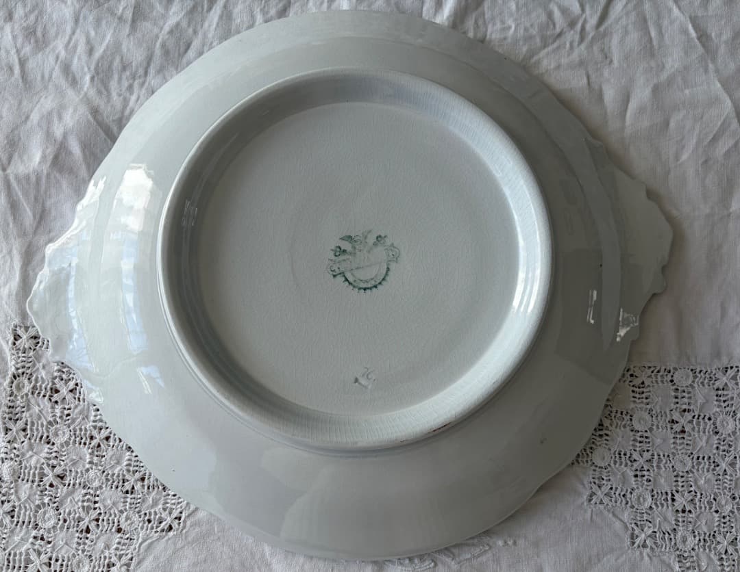 フランスアンティーク　大皿　レリーフ　ケーキプレート　Villeroy&Boch