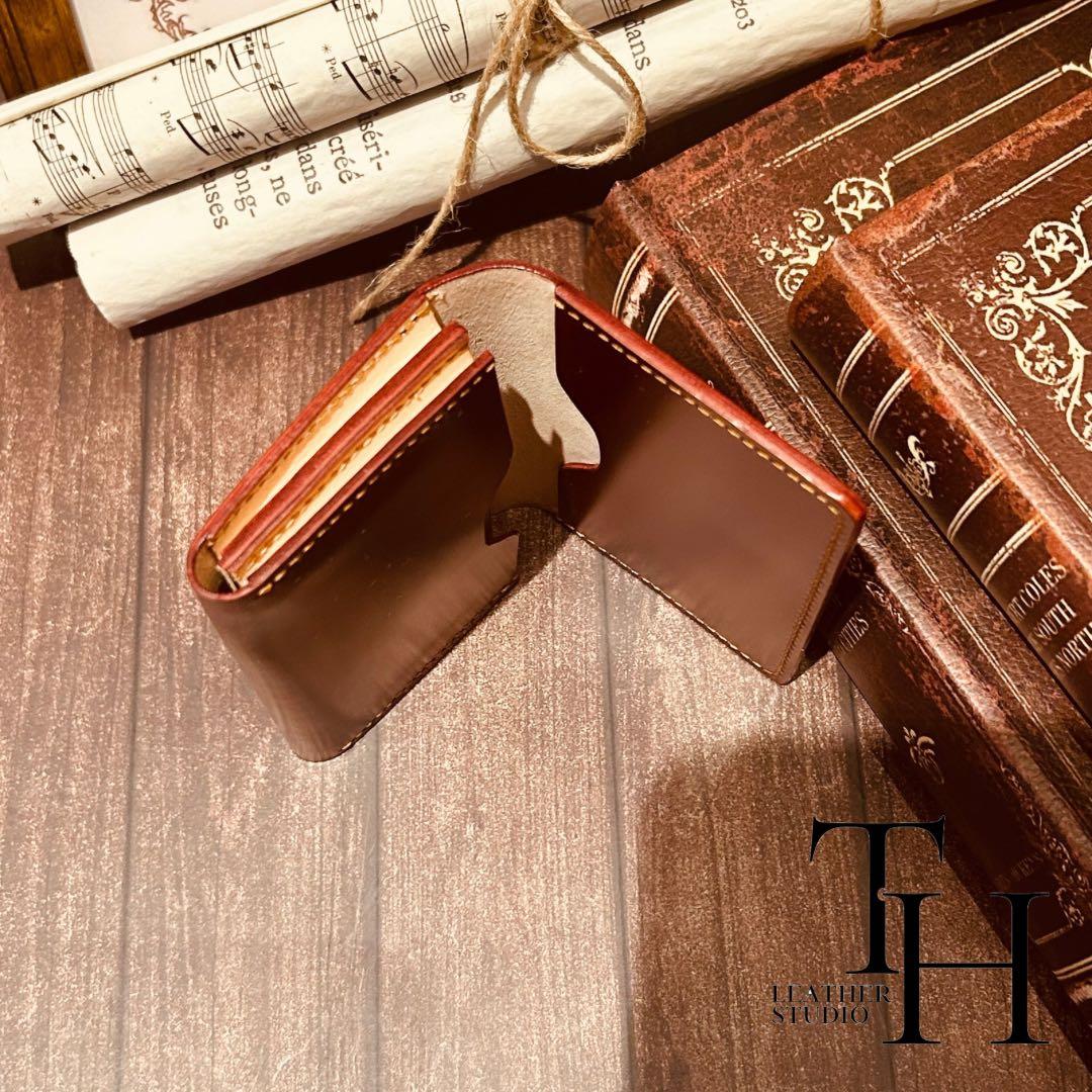 コードバン　名刺入れ　新喜皮革　バーガンディ　3個セット