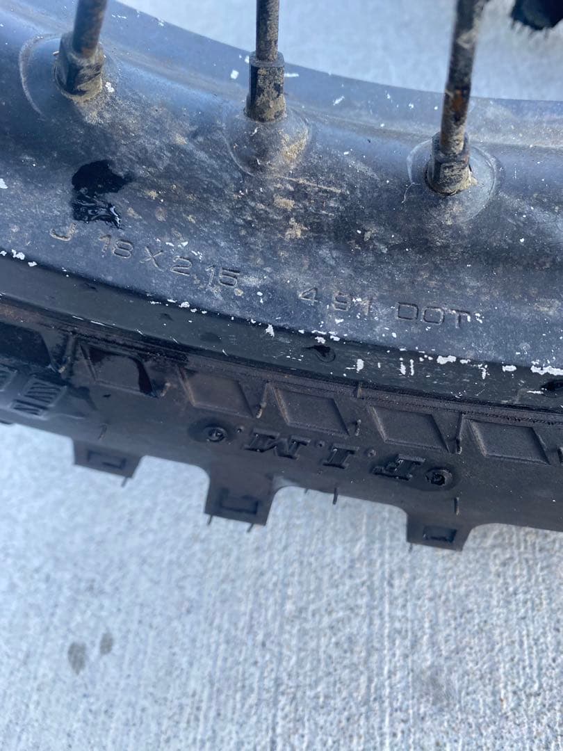 KLX250 前後ホイールセット　タイヤ山あり