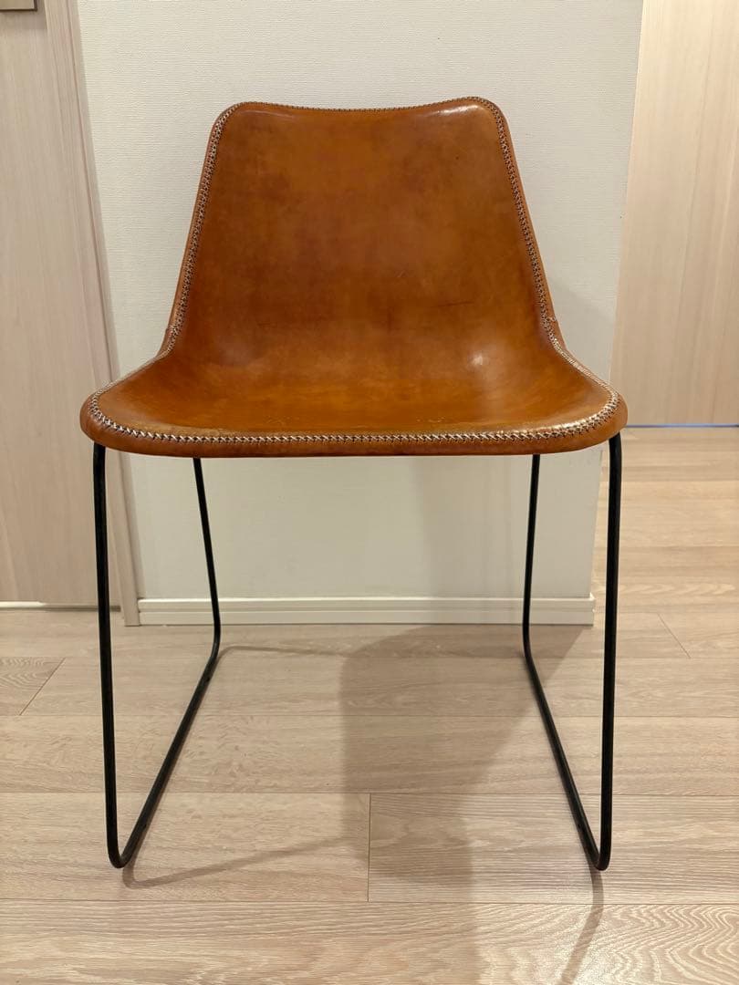 SOL&LUNA ブラウンレザーチェア