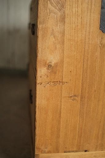 味のある木製の引き出し2段　チェスト　桐箪笥　タンス　収納　古家具　古民家