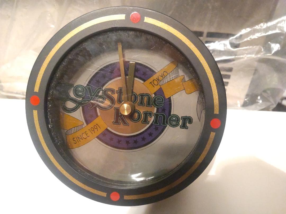 稼働品★KEYSTONE KORNER 明るさが変化 置き時計★旧車 ディスコ