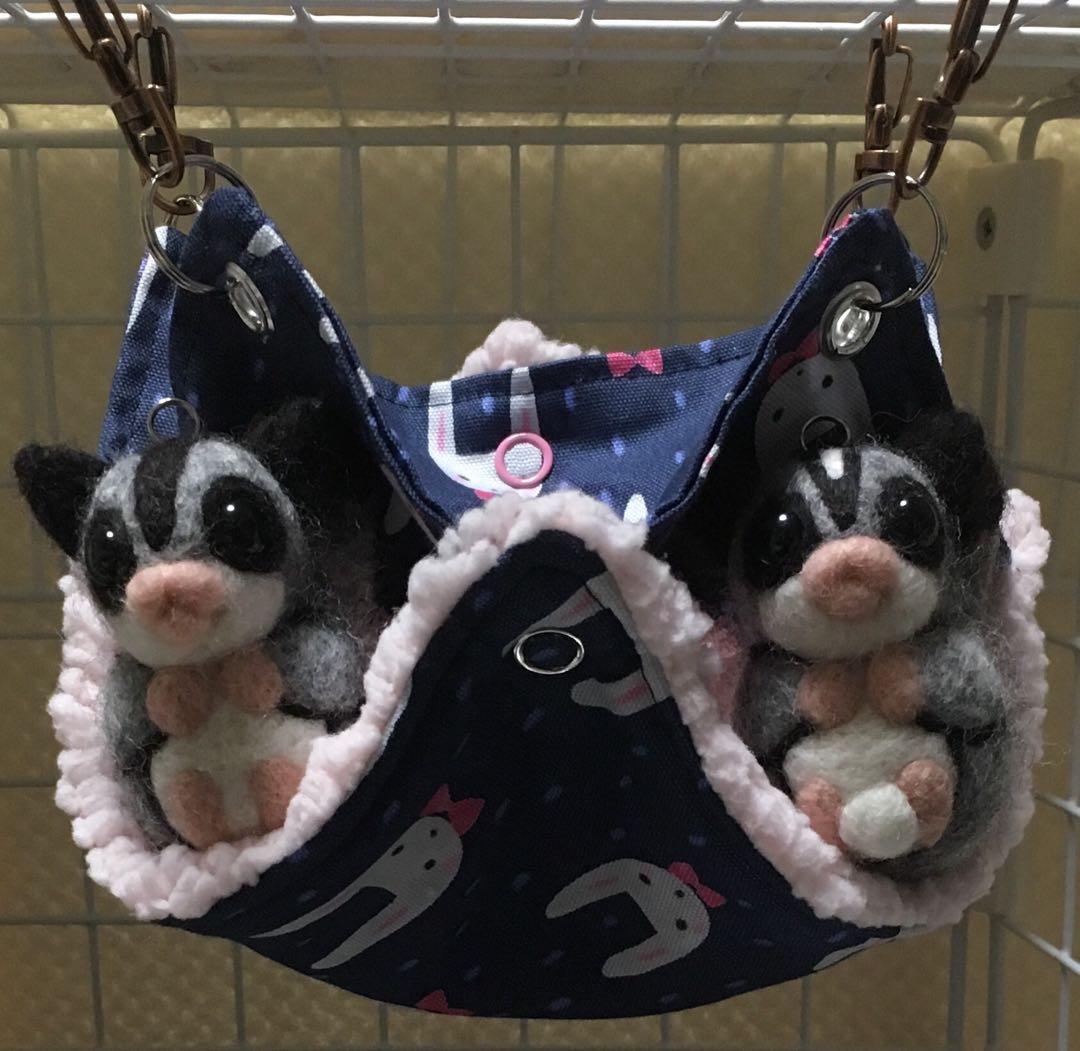 モモンガハウス(うさぎしずく柄)  ボアピンク    2050円