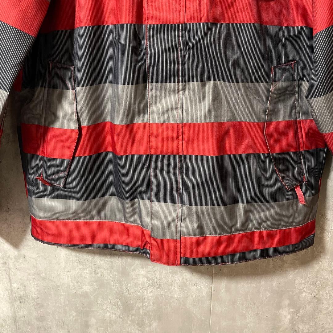 Burtonバートンスキーウェアスノーボードジャケットパーカー灰色グレー赤レッド