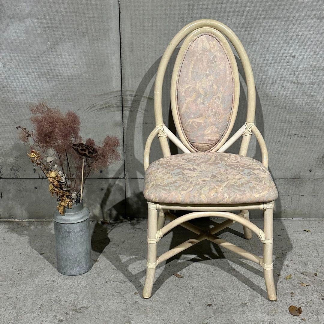 ✦90s✦ アンティーク調 ラタンチェア OLIVER エレガントデザイン