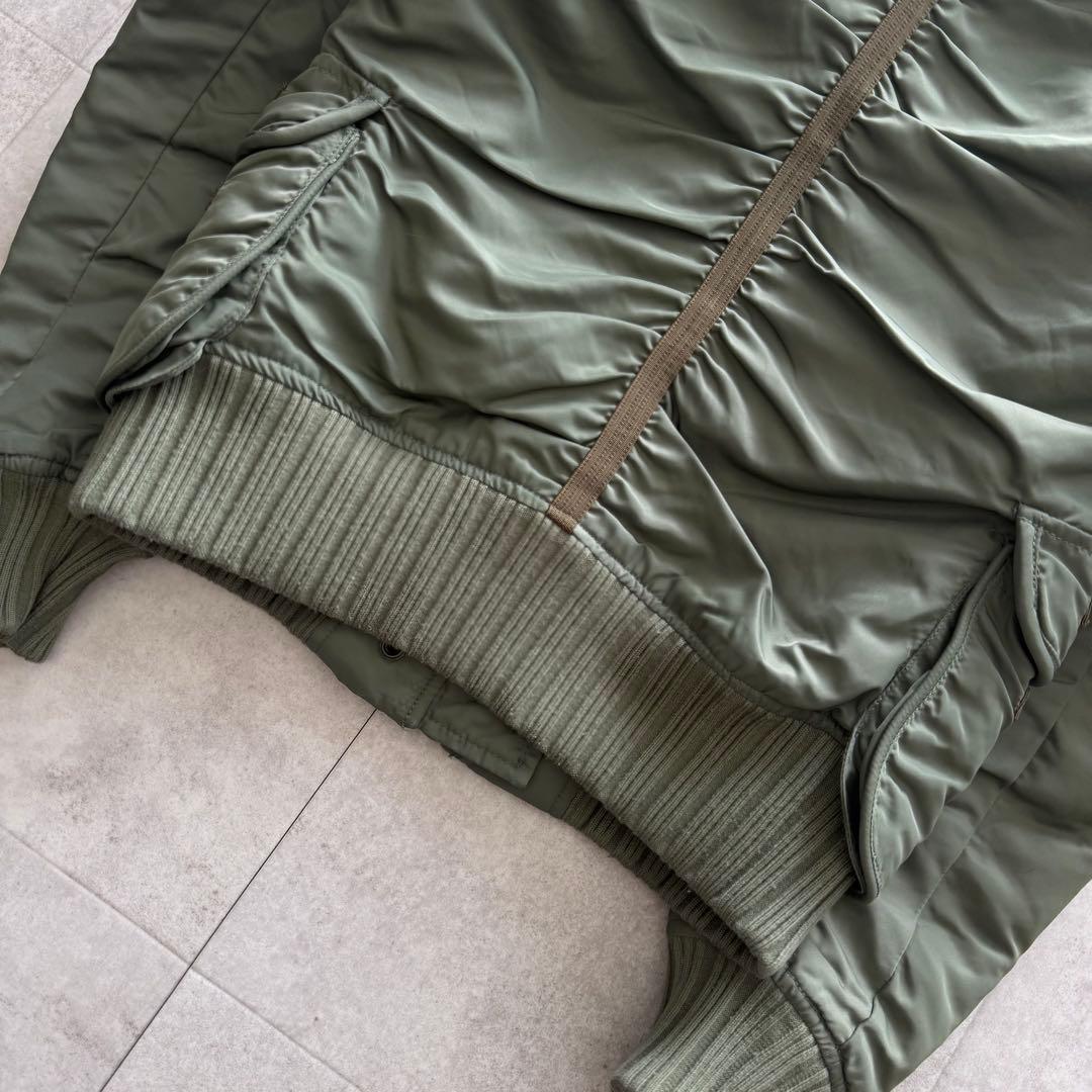 AVIREX　Y2K　ミリタリージャケット　N-2B カーキ　ファー　S